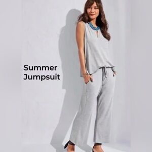 CAbi Summer jumpsuit. Gray. Medium but runs large. EUC.
